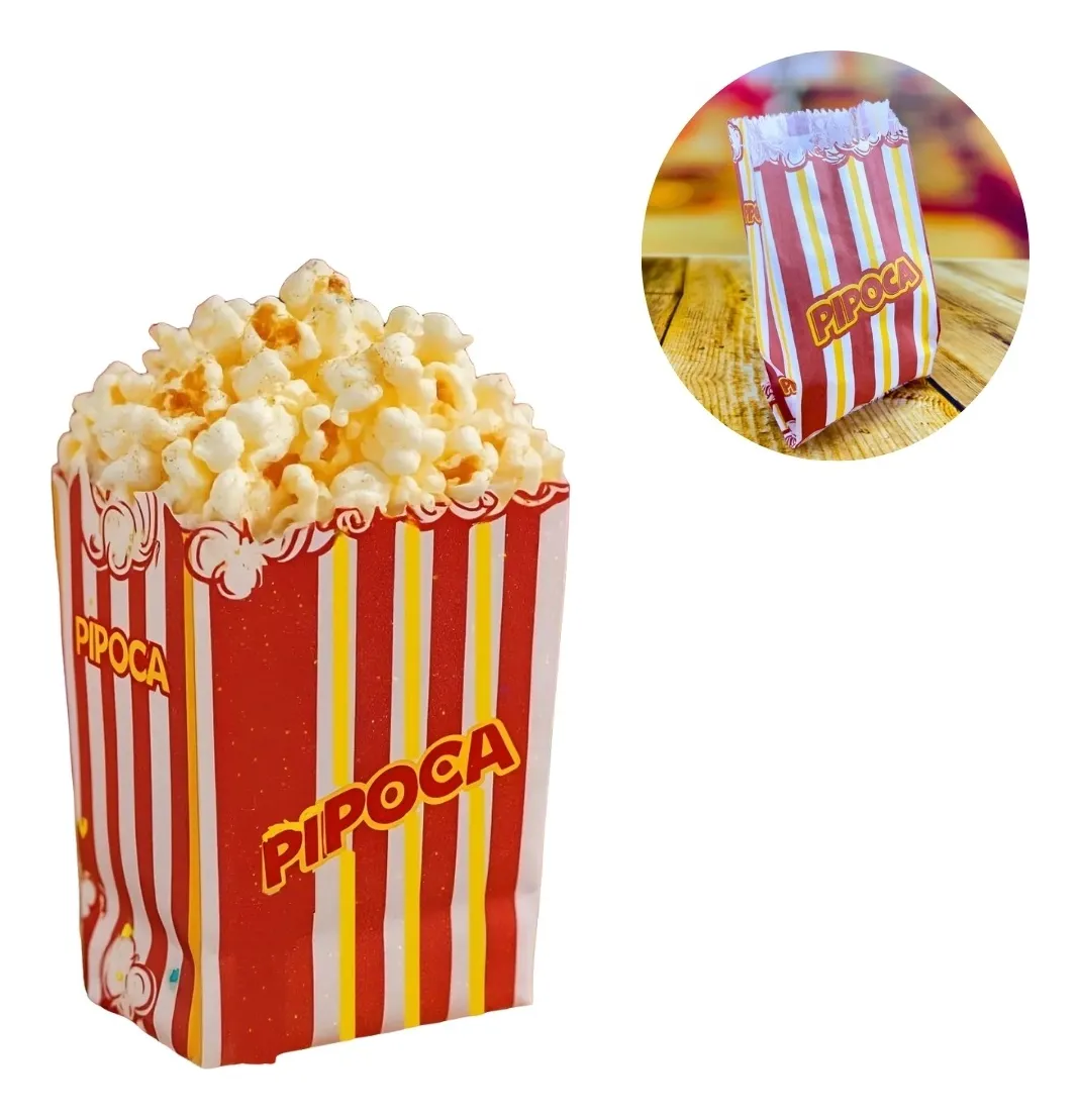 SACO PIPOCA LISTRA PLUMA C/100                                                                                                                                                                          